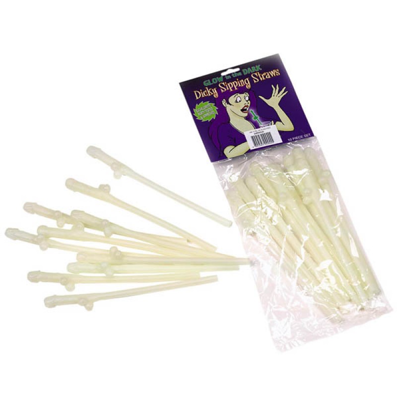 Dicky Sipping Straws 10-pack - Glow-in-the-Dark
